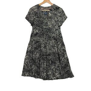 Maeve Women's Anthropologie V-Neck Dress Size XS Black Tan Viscose